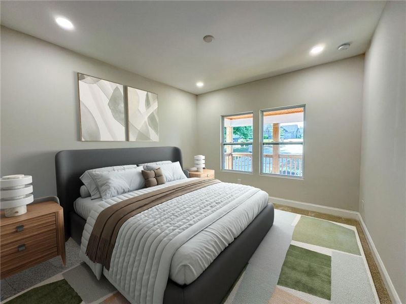 Furnished interior view inside a new home in , Flowery Branch (Image 10).