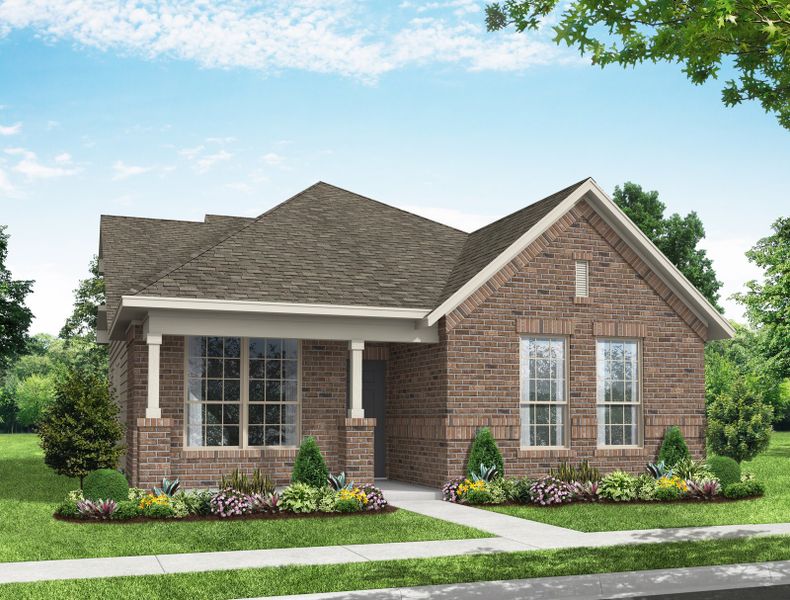 Representative exterior photo of a completed home built from the Cameron by Impression Homes in Heartland, Heartland, TX (Image 2). Representative exterior photo of a completed home built from the Cameron by Impression Homes in Heartland, Heartland, TX (Image 2).