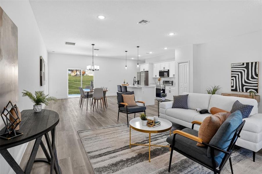 Furnished interior view inside a new home in , Citrus Springs (Image 11).