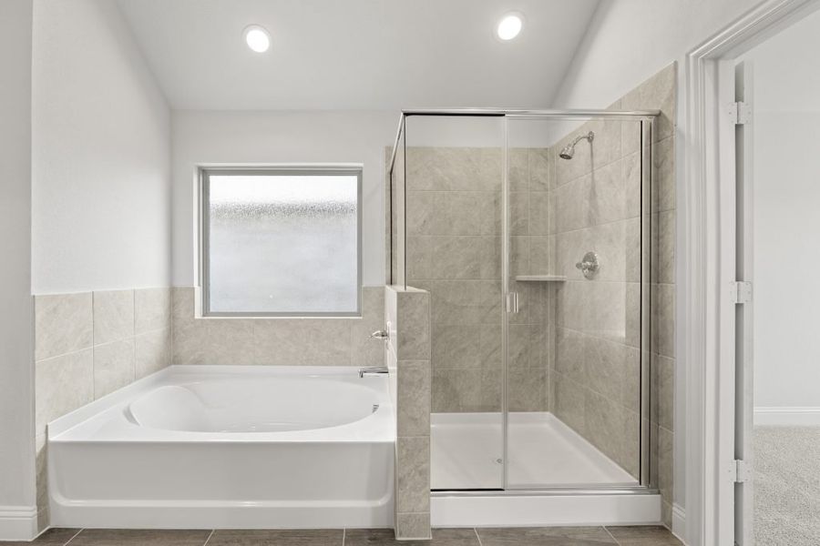 Representative exterior photo of a completed home built from the Hampton by Impression Homes in Timberbrook, Justin, TX (Image 16). Representative exterior photo of a completed home built from the Hampton by Impression Homes in Timberbrook, Justin, TX (Image 16).