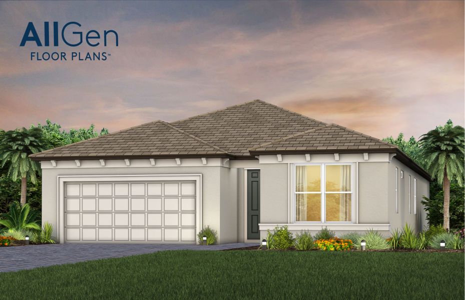 Representative exterior photo of a completed home built from the Concord by Del Webb in Del Webb Explore North River Ranch, Parrish, FL (Image 17). Representative exterior photo of a completed home built from the Concord by Del Webb in Del Webb Explore North River Ranch, Parrish, FL (Image 17).