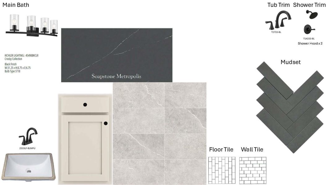 Main Bath Selections Main Bath Selections