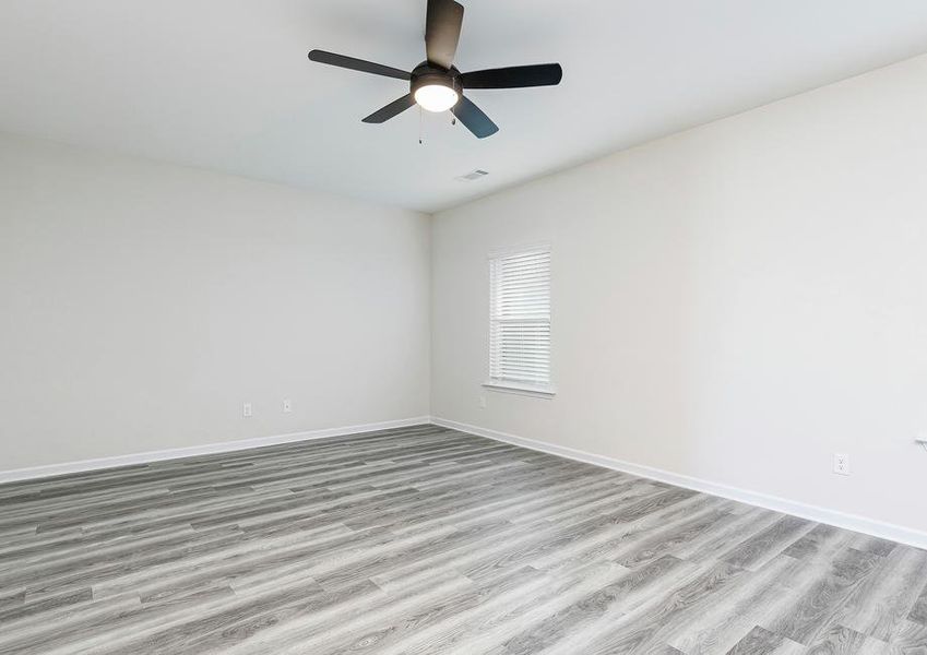 The spacious downstairs family room