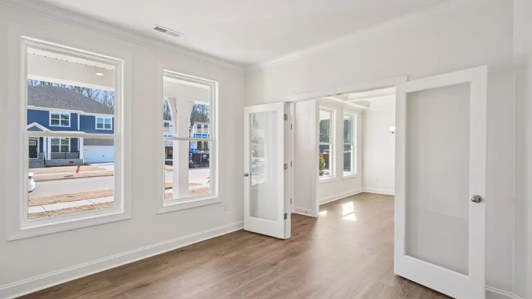 Spacious, unfurnished interior of a new home in Eagle Creek, Fuquay Varina (Image 16). Spacious, unfurnished interior of a new home in Eagle Creek, Fuquay Varina (Image 16).