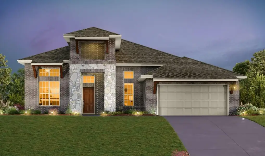 Front exterior of a new home in Provence 70s, Austin, TX, highlighting curb appeal (Image 5).