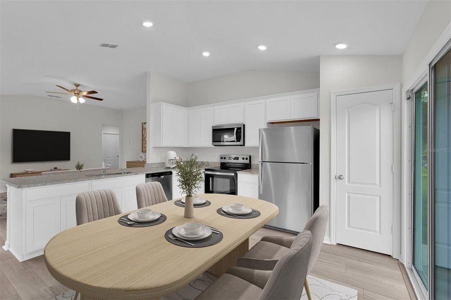 Furnished interior view inside a new home in Marion Oaks, Ocala (Image 8). Furnished interior view inside a new home in Marion Oaks, Ocala (Image 8).