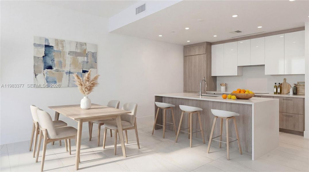 Furnished interior view inside a new home in Selene Oceanfront Residences, Fort Lauderdale (Image 6).