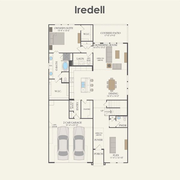 2D floor plan layout for the Iredell by Pulte Homes in Blue Creek Trails, Richmond, TX (Image 4). 2D floor plan layout for the Iredell by Pulte Homes in Blue Creek Trails, Richmond, TX (Image 4).
