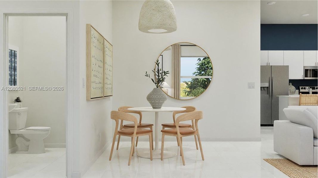 Furnished interior view inside a new home in Coral Landings, Miami (Image 12).