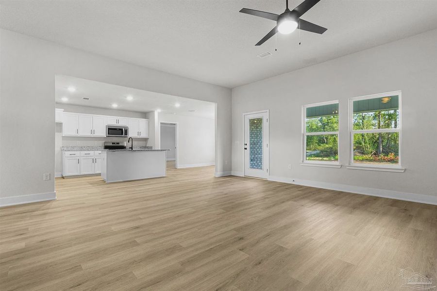 Spacious, unfurnished interior of a new home in Pecan Valley, Cantonment (Image 9). Spacious, unfurnished interior of a new home in Pecan Valley, Cantonment (Image 9).