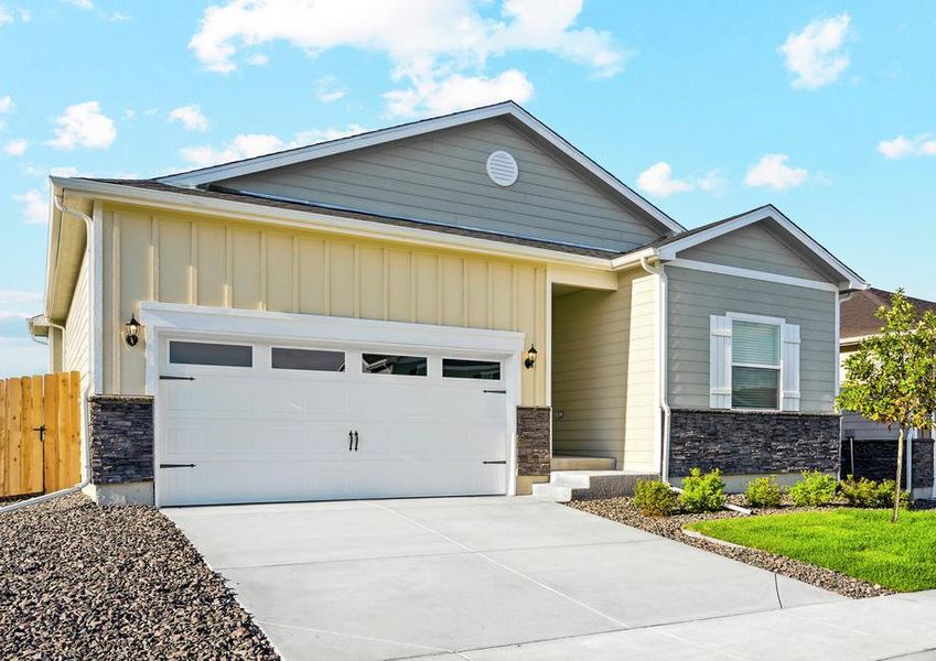 The Chatfield has an attached, two-car garage.