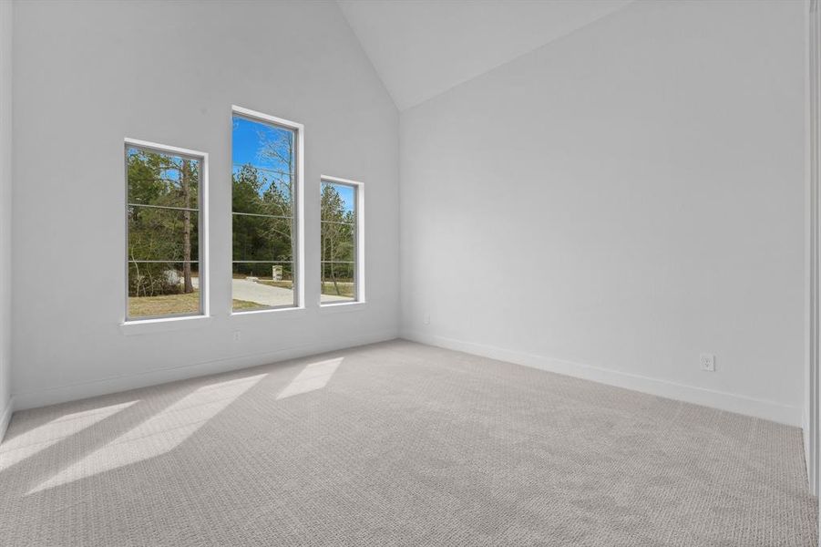 Bedroom 4 with Cathedral Ceiling, Private Bathroom, and Walk-in Closet