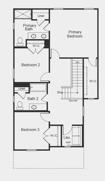 2D floor plan layout for the Plan 1558 by KB Home in Jade Creek, Chapel Hill, NC (Image 7). 2D floor plan layout for the Plan 1558 by KB Home in Jade Creek, Chapel Hill, NC (Image 7).