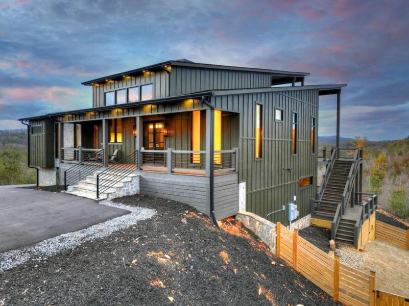 Exterior details and patio area of a home in , Mineral Bluff (Image 31).