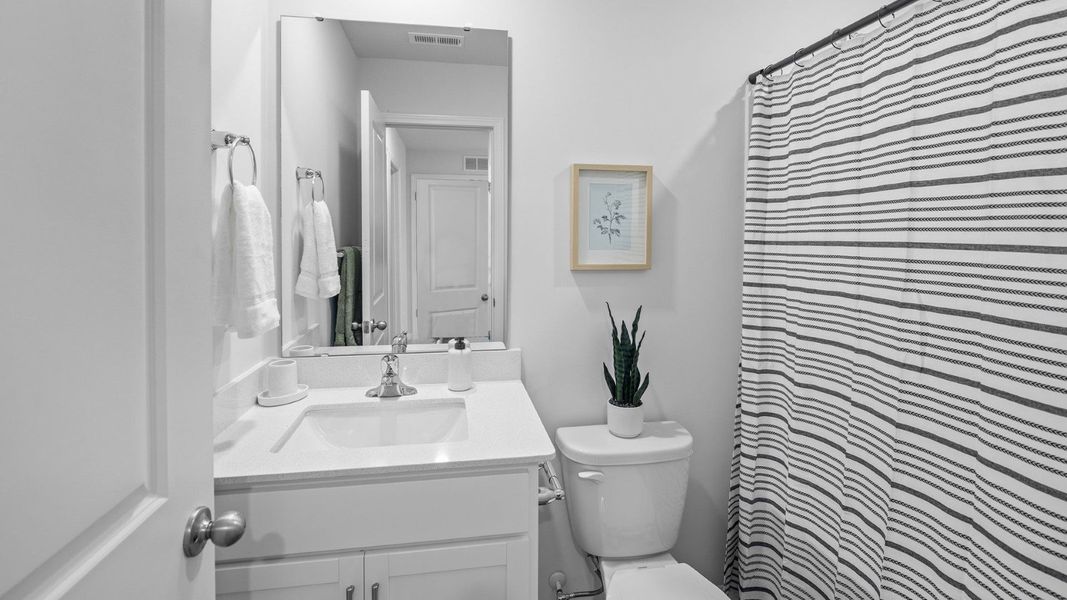 Furnished interior view inside a new home in The Townes at Ridgewood Farms, Winterville (Image 21). Furnished interior view inside a new home in The Townes at Ridgewood Farms, Winterville (Image 21).