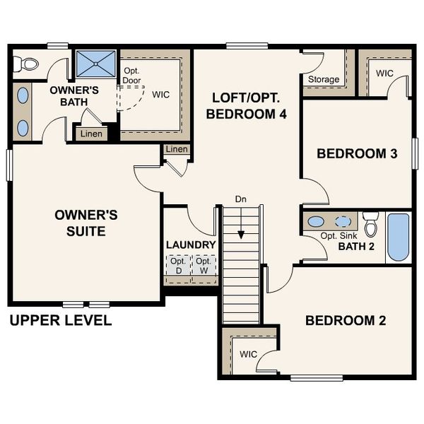 2D floor plan layout of this home in Red Barn Meadows, Mead, CO (Image 4).