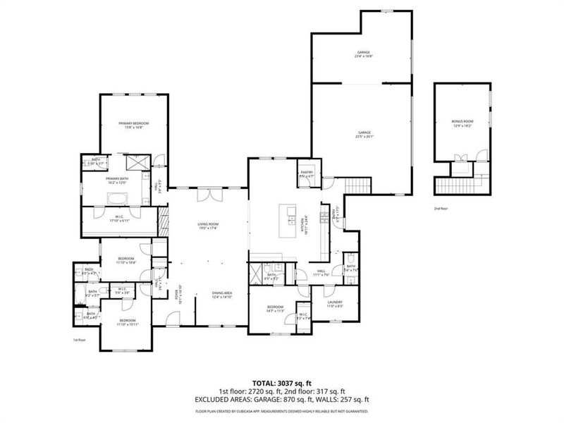 2D floor plan layout of this home in , Justin, TX (Image 5).