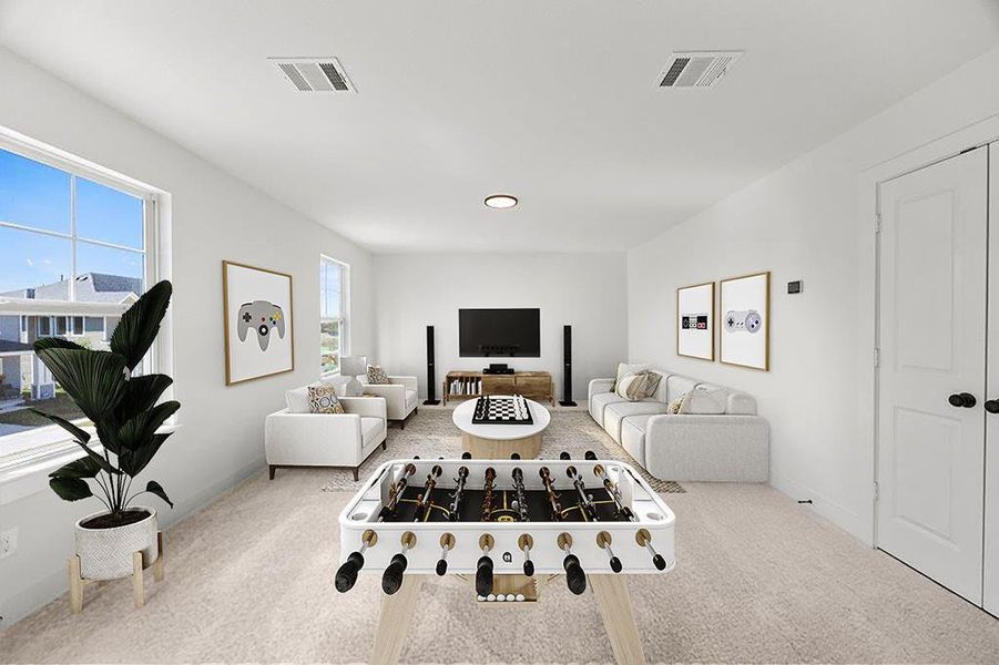 Furnished interior view inside a new home in North Square at Uptown, Celina (Image 11).