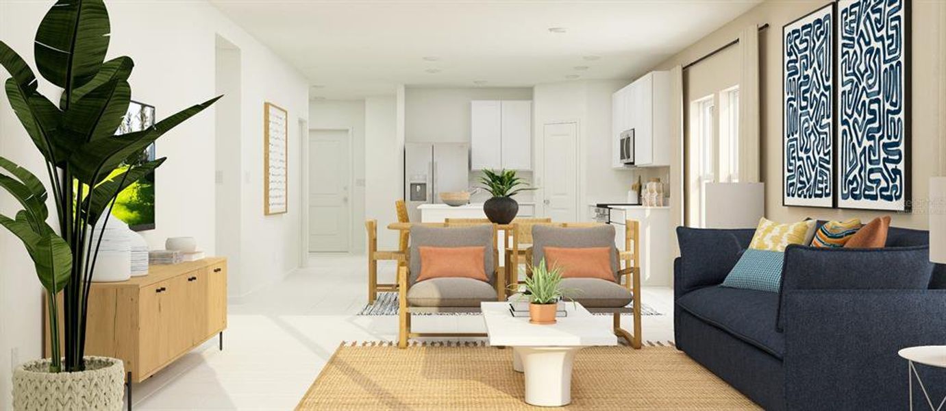 Furnished interior view inside a new home in Hidden Ridge: Estate Collection, Groveland (Image 8). Furnished interior view inside a new home in Hidden Ridge: Estate Collection, Groveland (Image 8).