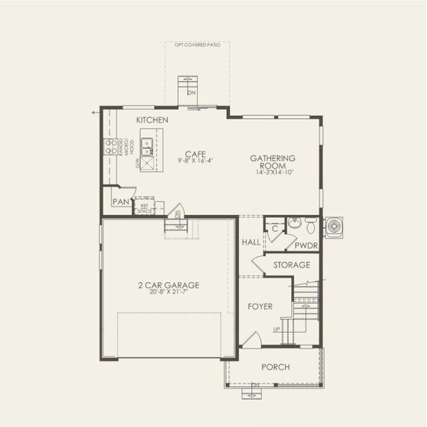 2D floor plan layout for the Arden by Pulte Homes in Cordovan, Firestone, CO (Image 4).
