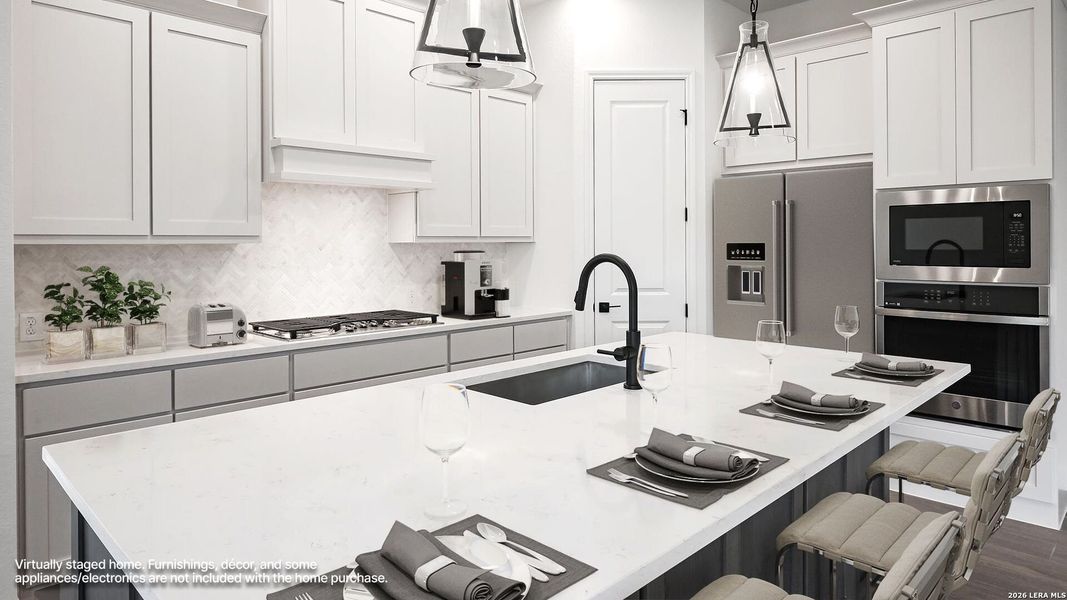 Furnished interior view inside a new home in Meadows of Mill Creek, Seguin (Image 7).