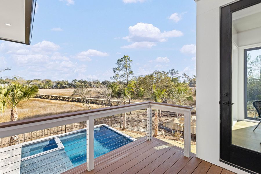 Exterior details and patio area of a home in , Charleston (Image 47).