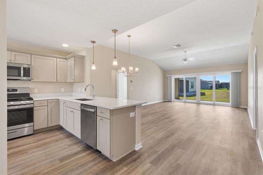 Furnished interior view inside a new home in , The Villages (Image 6).