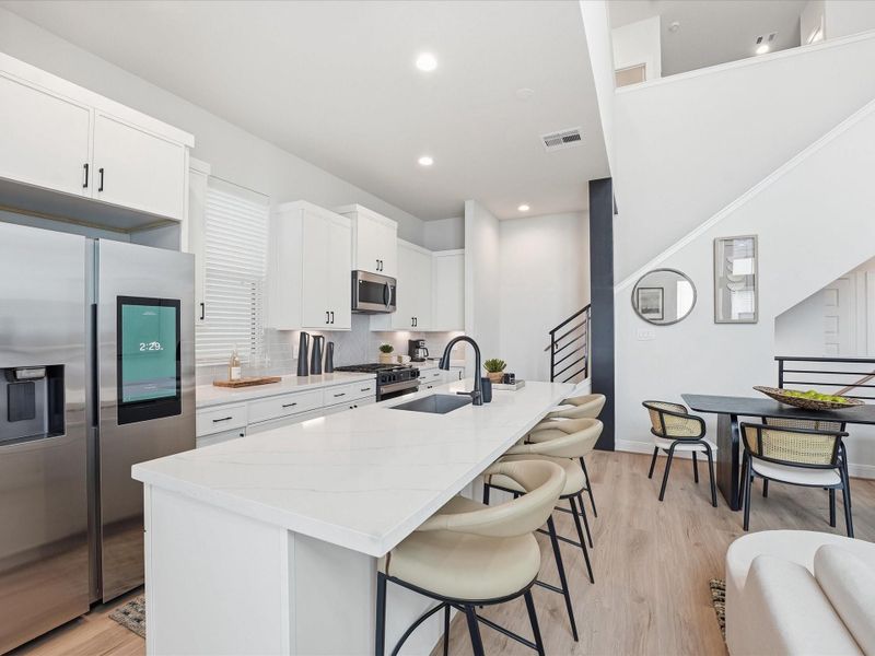 Furnished interior view inside a new home in Uptown District, Houston (Image 17). Furnished interior view inside a new home in Uptown District, Houston (Image 17).
