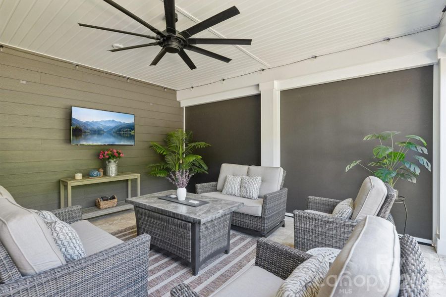 Exterior details and patio area of a home in , Indian Trail (Image 28).