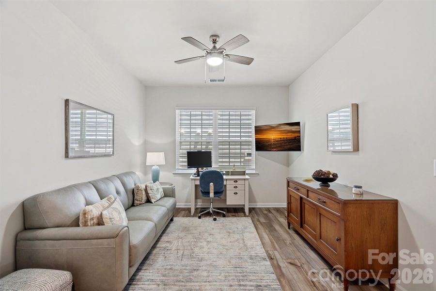 Main level study with french doors