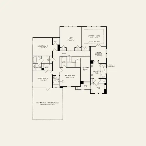 2D floor plan layout for the Stonegate by Pulte Homes in The Retreat at Carolina Ridge, Harrisburg, NC (Image 5).