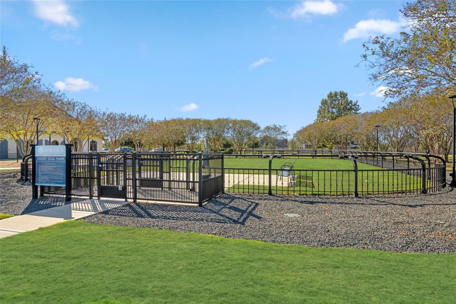 Amira Dog Park: Fenced area providing a dedicated, safe space for furry friends.