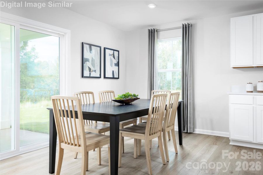 A casual spot to eat, sip, laugh, and play—your kind of dining area.