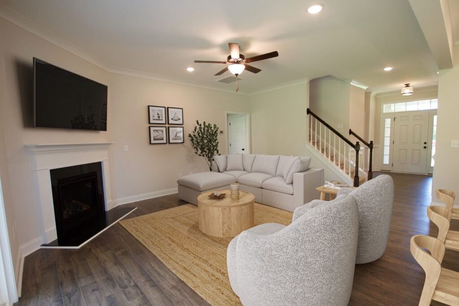 Representative furnished interior of a home built from the Beaufort by Stevens Fine Homes in Sawyer’s Run, Hampstead (Image 7).