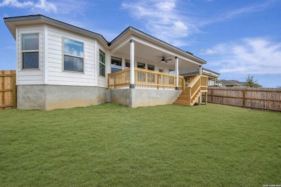 Exterior details and patio area of a home in Greenspoint Heights, Seguin (Image 26).