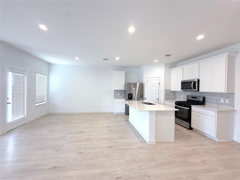 Kitchen and dining area
