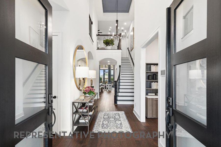 Furnished interior view inside a new home in Parten: 75ft. lots, Austin (Image 5).