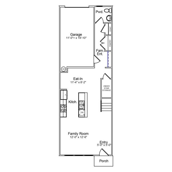 2D floor plan layout of this home in Lakeview Village, Charlotte, NC (Image 4).
