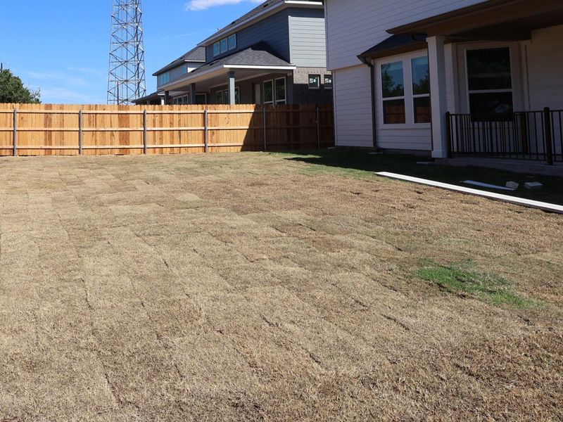 Exterior details and patio area of a home in Edgewood, Leander (Image 21).