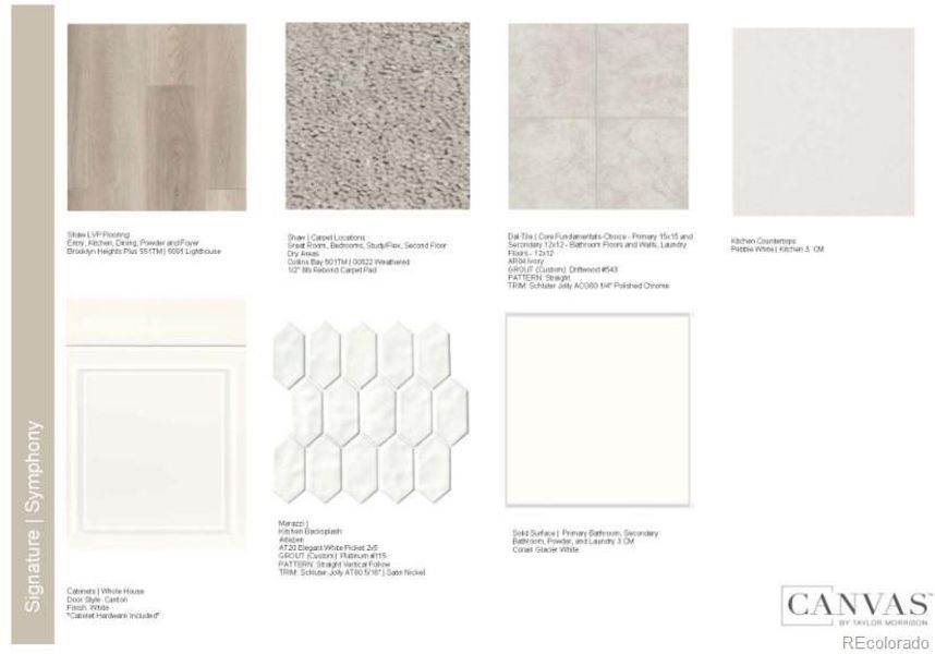 Design Selections. Home is currently under construction, selections subject to change.