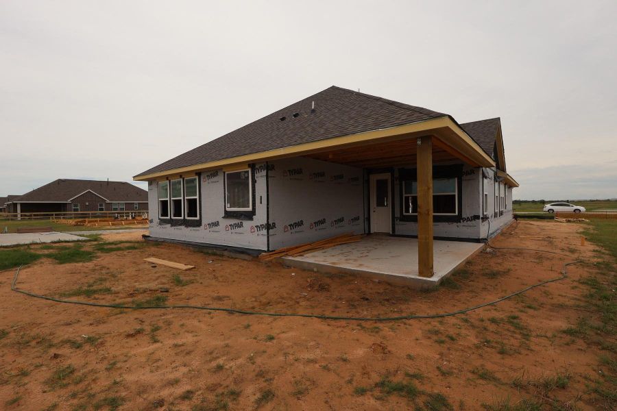 Backyard with covered patio - still under construction! Backyard with covered patio - still under construction!