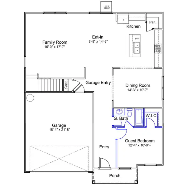 2D floor plan layout of this home in Hainer Place, Conway, SC (Image 2). 2D floor plan layout of this home in Hainer Place, Conway, SC (Image 2).
