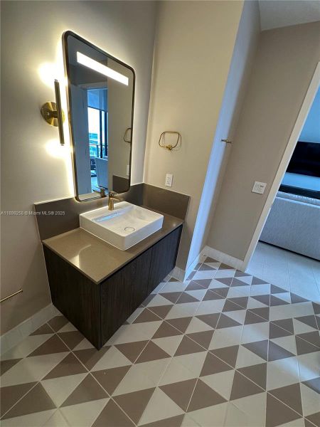 Furnished interior view inside a new home in , Miami (Image 10).