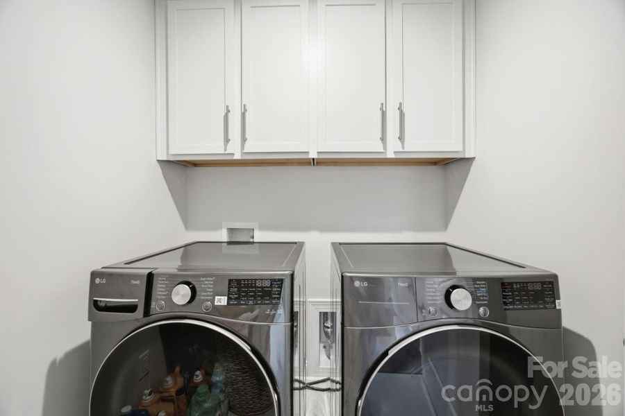 Laundry room is upstairs just off the primary bedroom