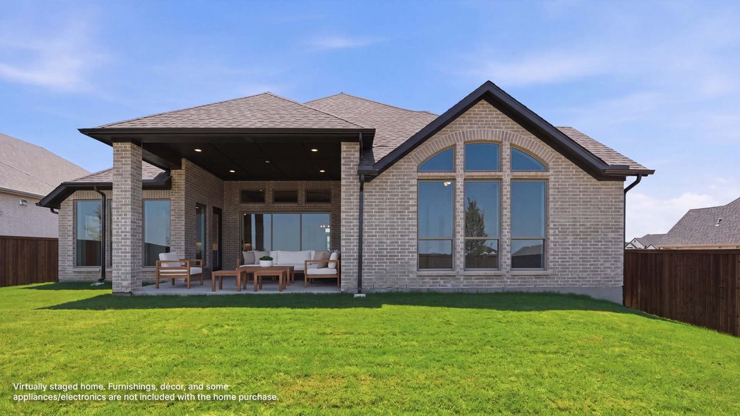 Exterior details and patio area of a home in Sweetgrass, Haslet (Image 3).