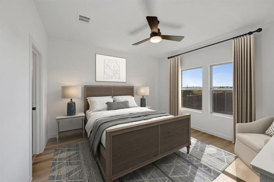 Furnished interior view inside a new home in Aspire at Noble Ridge, Howe (Image 18).