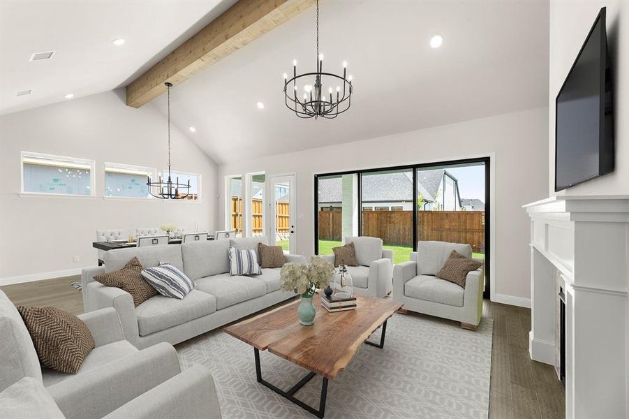 BERKLEY - B_Family Room & Dining - Virtually Staged