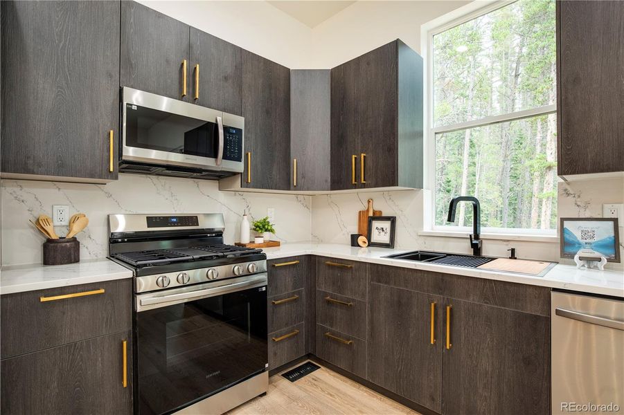 Furnished interior view inside a new home in , Idaho Springs (Image 10).