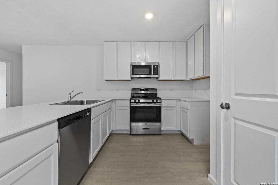 Furnished interior view inside a new home in Spring Grove, San Antonio (Image 6). Furnished interior view inside a new home in Spring Grove, San Antonio (Image 6).