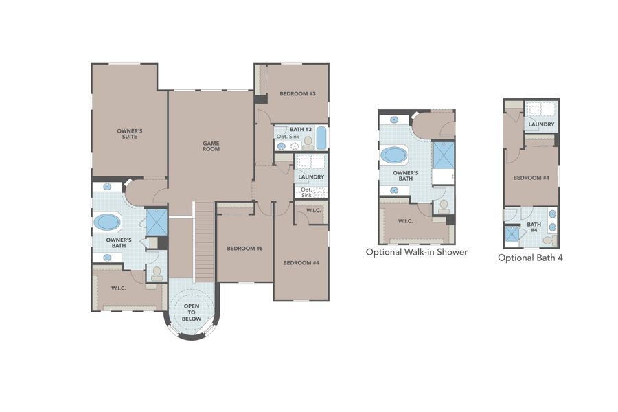 2D floor plan layout for the Indigo by Brightland Homes in Canyon Views - Hacienda, Litchfield Park, AZ (Image 3).